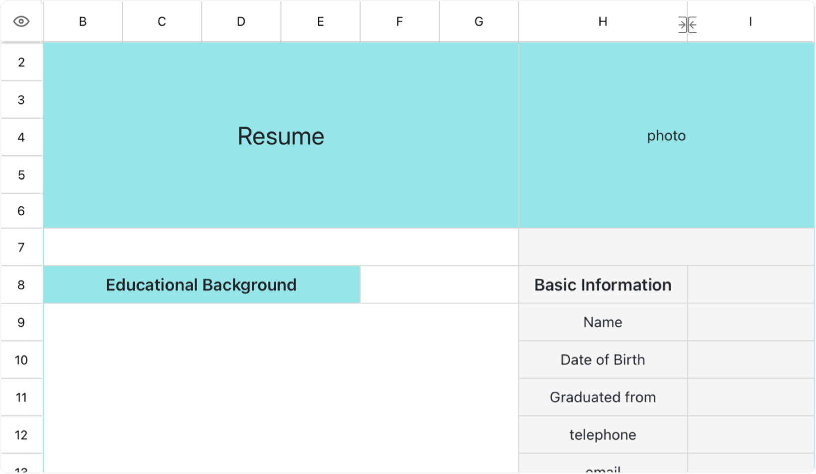 Blue job resume